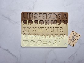 Molde silicona letras chocolate 